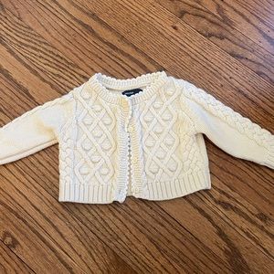 Baby Gap Cream Cable Knit Cardigan